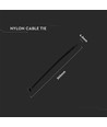 Kabelbinder 30 cm, 100 stk - Bredde 4,5mm Sort