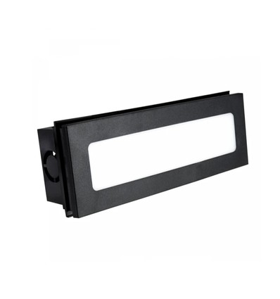 6W nedsænket trappelys CCT - 3 lyskulører, IP54, Sort, 23 x 8,4 x 5,2cm, sort, 230V