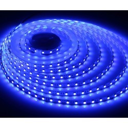 Specifik bølgelængde LED Blå 450 nm 10W/m 24V LED strip - 5m, IP20, 120 LED pr. meter