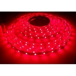 LED strip Rød 660nm 14,4W/m 24V LED strip - 5m, IP20, 60 LED pr. meter