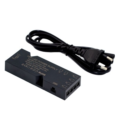 Strømforsyning til sauna downlight - 18W, 6 udgange, 24V, 135cm ledning