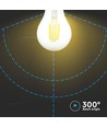 E27 10W LED filament pære - A60, klart glas, 1055lm, 4000K