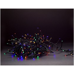 LED belysning Outlet: 8 m. multicolor cluster LED julelyskæde - 400 LED, memory funktion, IP44 udendørs, 230V