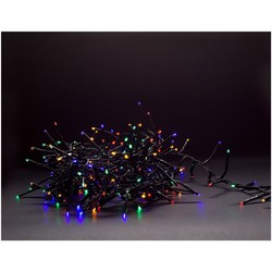 Julelys Restsalg: 8 m. multicolor cluster LED julelyskæde - 400 LED, memory funktion, IP44 udendørs, 230V