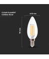 E14 4W Dæmpbar LED kertepære - Kultråd, varm hvid