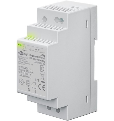 36W / 24V DC DIN skinne strømforsyning - 1.5A