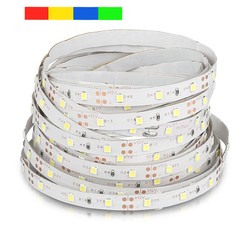 Enkeltfarvet LED strip 12V V-Tac 3,6W/m LED strip - 5m, 60 LED pr. meter, Farvet lys