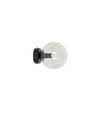 Outlet: Rossi K1 Sort/Transparent væglampe - Ø14 cm, E14, 230V, uden lyskilde