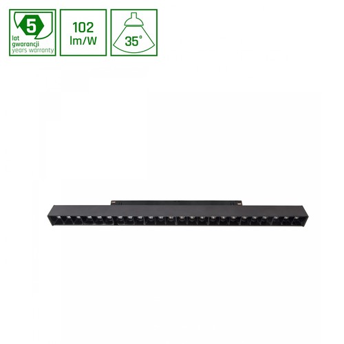 15W 48V SHIFT skinnespot til magnetskinne - 102lm/W, 48V, 5 års garanti, aluminium