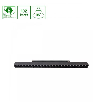 15W 48V SHIFT skinnespot til magnetskinne - 102lm/W, 48V, 5 års garanti, aluminium