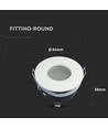 GU10/MR16 Downlight - Uden lyskilde, IP54 med gummiforsegling, Hul: Ø7,5 cm, Mål: Ø8,4 cm