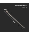 Rustfrit Kabelbinder, 100 stk pose - Bredde 4,6mm, 30 cm