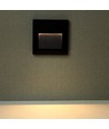 2W LED trappebelysning - Sort, til påbygning, IP65 inde/udendørs, 230V