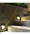 2W LED trappebelysning - Sort, til påbygning, IP65 inde/udendørs, 230V