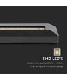 3W LED trappelys - IP65, sort, rektangulær, 4000K, 110lm
