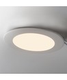 12W Ø17cm LED indbygningspanel - 4000K, Hul: Ø15,5 cm, Mål: Ø17 cm, hvid kant, flicker free