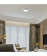 24W Ø28,8cm rundt LED panel - 110lm/W, hvid kant, bagbelyst, loftlampe