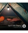Genopladelige LED campinglampe, 5W - IP44, dæmpbar, justerbar CCT, USB-C