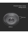 V-Tac LED bevægelsessensor til påbygning - LED venlig, sort, PIR infrarød, IP20 indendørs