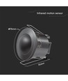 V-Tac bevægelsessensor til indbygning - LED venlig, sort, PIR infrarød, IP20 indendørs