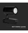 35W 3-faset skinnespot - 24 grader, 4000K, sort, COB LED, IP20