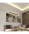 20W LED lineær væglampe, 101cm - IP65, 3000K, sort, 150 grader spredning