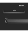 20W LED lineær væglampe, 101cm - IP65, 3000K, sort, 150 grader spredning