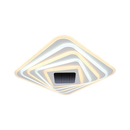 150W LED Smart loftslampe med 3D effekt - 50x50cm, CCT, dæmpbar, inkl. fjernbetjening