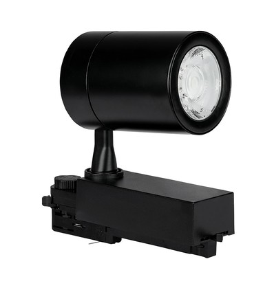 35W 3-faset skinnespot - 3000lm, 24 grader, sort, 3000K, IP20, 4-leder tracklight