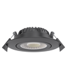 7W Ø8,3cm DimToWarm+CCT indbygningsspot dæmpbar RA96 - Hul: Ø6,8 cm, Mål: Ø8,3 cm, Sort, hvid kant