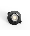 7W Ø8,3cm DimToWarm+CCT indbygningsspot dæmpbar RA96 - Hul: Ø6,8 cm, Mål: Ø8,3 cm, Sort, hvid kant