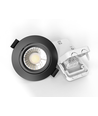 7W Ø8,3cm DimToWarm+CCT indbygningsspot dæmpbar RA96 - Hul: Ø6,8 cm, Mål: Ø8,3 cm, Sort, hvid kant