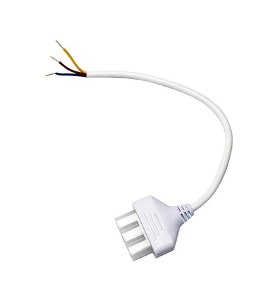 Strømkabel - Hvid, 0,3 m, 3x0,75 mm²