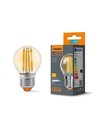 E27 6W LED filament kronepære - G45, 2200K, Amber glas, 360 grader, 750lm