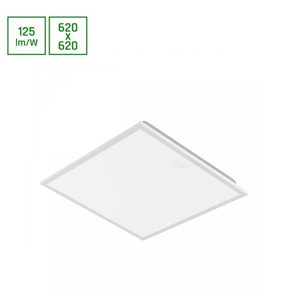 62x62 LED panel, 40W - 125lm/W, 4000K, hvid kant, 3 års garanti