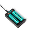 Universal batterioplader til Li-ion / IMR - 2 kanaler, Micro USB, LED indikator