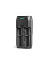 Universal batterioplader med LCD display - 2 kanaler, USB-C, Ni-Mh/Li-Ion/LiFePO4, powerbank funktion