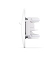 Dobbelt CAT6+CAT6 netværksstik - RJ45, hvid, indbygget, støvdæksel, BINERA serien