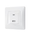 Binera stikkontakt med USB-A + USB-C PD20W - Hvid, indbygget, 16A, IP20