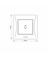 Dørklokke kontakt – 86x86mm, IP20, hvid