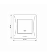 BINERA 1-polet krydsafbryder, sort grafit - 10A, IP20, indbygning, 86x86mm