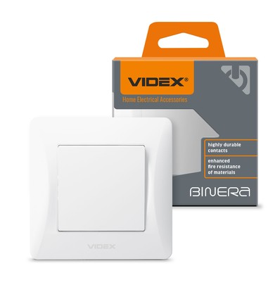 1-kanals afbryder - 86x86mm, IP20, hvid