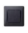 2-kanals afbryder - 86x86, IP20, sort