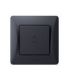 Dørklokke kontakt – 86x86mm, IP20, sort