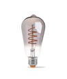 E27 4W ST64 filament LED pære - Grafit glas, 1800K-2100K, dæmpbar, flicker free