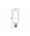 E14 4W LED kertepære - C37, 380lm, 4000K, mat glas