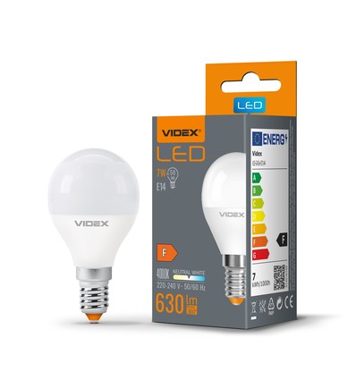 E14 7W LED kronepære - G45, 4000K, 700lm, IP20 indendørs