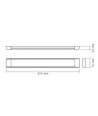 60cm 27W komplet LED armatur - 4000K, hvid, 3550 lumen
