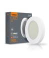 24W LED loftlampe Bulkhead - IP65 vandtæt, 5000K, 120°, hvid kant