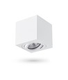 GU10 påbygningsspot - Hvid, 8x8x8,5 cm, IP20 indendørs, uden lyskilde